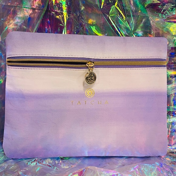 Tatcha Other - Gorgeous TATCHA purple travel bag gold zipper NWT Tatcha Other - Gorgeous TATCHA purple travel bag gold zipper NWT